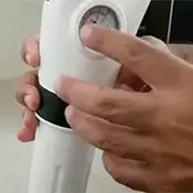 air toilet plunger being held in hands